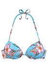Lascana Push-Up-Bikini-Top Bikini Oberteil Damen - hellblau-bedruckt