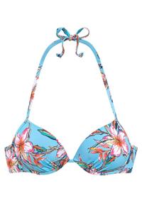Lascana Push-Up-Bikini-Top Bikini Oberteil Damen - hellblau-bedruckt