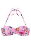 sunseeker B&uuml;gel-Bandeau-Bikini-Top Bikini Oberteil Damen - rosa-bedruckt