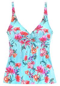 sunseeker B&uuml;gel-Tankini-Top Bikini Oberteil Damen - hellblau-bedruckt