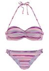 VENICE BEACH B&uuml;gel-Bandeau-Bikini Bikini Set Damen - lachs-bedruckt