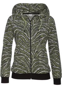 Lascana Kapuzensweatjacke Sweatjacke Damen - schwarz-gemustert