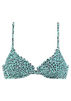 Lascana Bügel-Bikini-Top Bikini Oberteil Damen mint-bedruckt