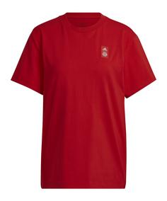adidas FC Bayern München T-Shirt Damen Fanshirt Damen rot