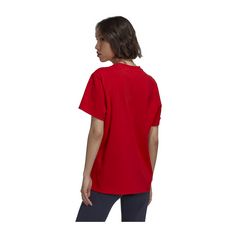 Rückansicht von adidas FC Bayern München T-Shirt Damen Fanshirt Damen rot