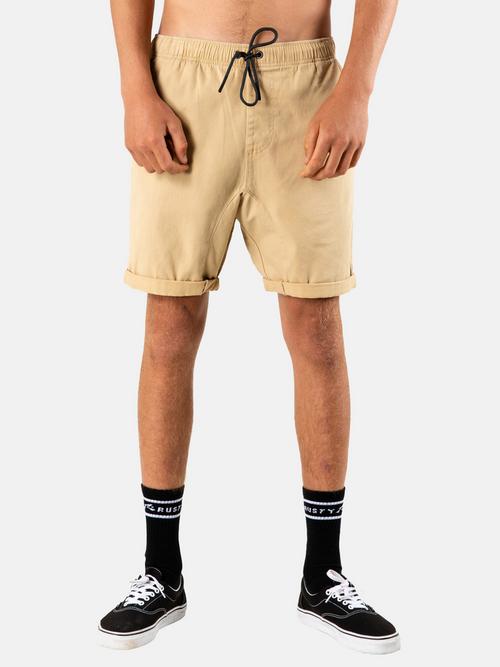 Rückansicht von RUSTY Hooked On 18 Elastic Short Cargoshorts Herren Fennel