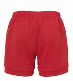 Rückansicht von Kempa PRIME SHORTS WOMEN Funktionsshorts Damen rot