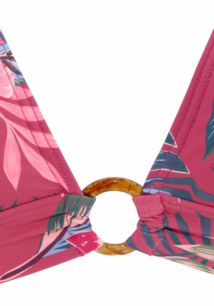 S.OLIVER S.OLIVER Triangel-Bikini-Top Bikini Oberteil Damen - rostrot-bedruckt - 1 | SportScheck