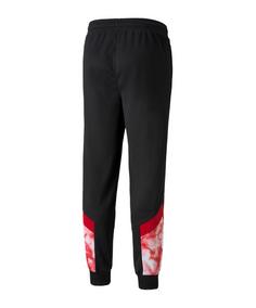 Rückansicht von PUMA AC Mailand Iconic MCS Trainingshose Trainingshose schwarzrot