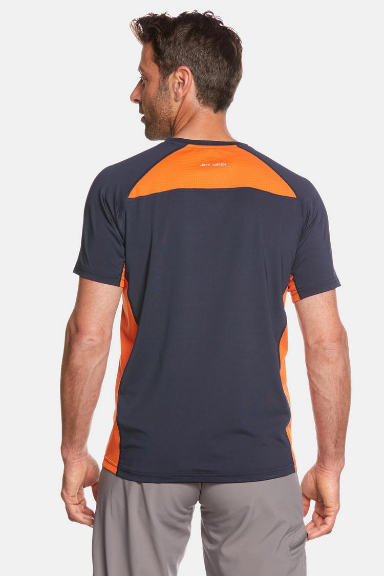 Jeff Green Jeff Green Rivara Funktionsshirt Herren - Navy/Orange - 2 | SportScheck