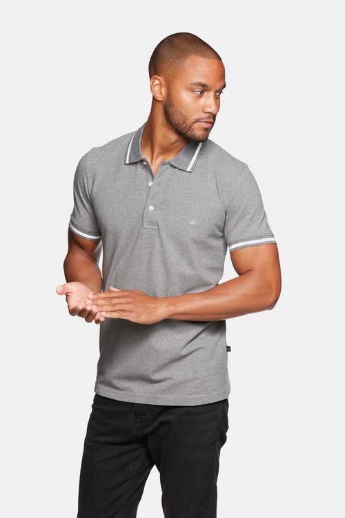 Rückansicht von Jeff Green David Poloshirt Herren Dark Grey