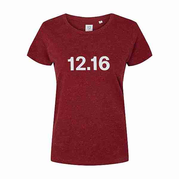 Twelvesixteen Tee Organic 12.16 logo Burgundy Women T-Shirt Damen bordeaux