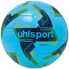 Uhlsport LITE SOFT 350 Fußball Kinder eisblau/marine/fluo grün