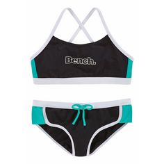 Bench Bustier-Bikini Bikini Set Damen schwarz-mint