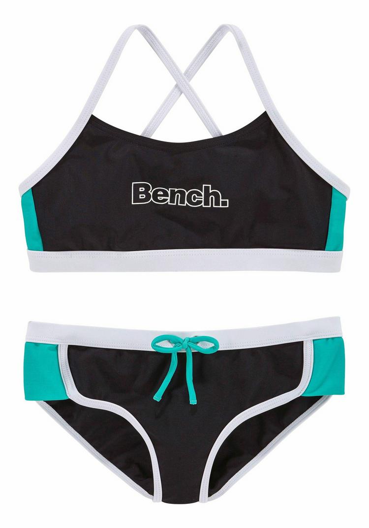 Bench Bench Bustier-Bikini Bikini Set Damen - schwarz-mint - 0 | SportScheck