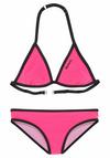 Bench Triangel-Bikini Bikini Set Damen - pink-schwarz