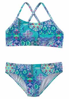 Buffalo Bustier-Bikini Bikini Set Damen türkis-bedruckt