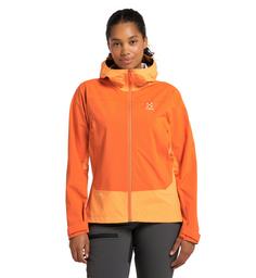 Rückansicht von Haglöfs Spate Jacket Hardshelljacke Damen Soft Orange/Flame Orange