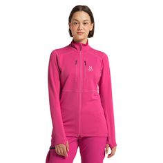 Rückansicht von Haglöfs Roc Sheer Mid Jacket Fleecejacke Damen Ultra Pink