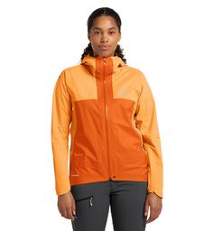 Rückansicht von Haglöfs GORE-TEX L.I.M GTX Active Jacket Hardshelljacke Damen Soft Orange/Flame Orange