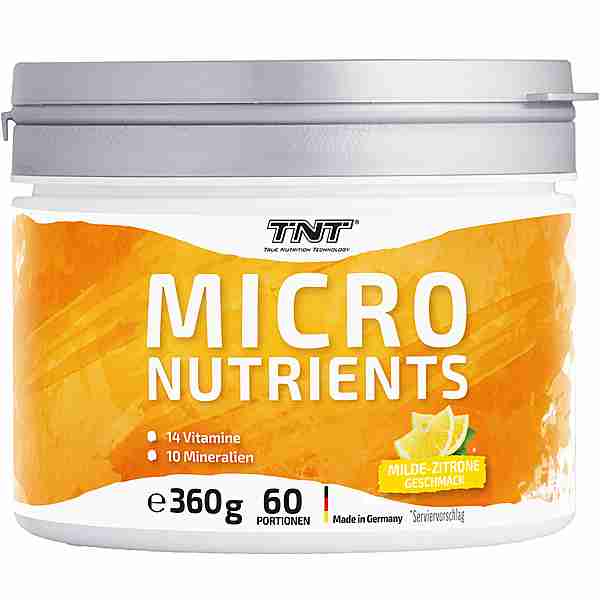 TNT Micronutrients Vitaminpulver Milde Zitrone