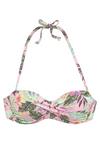 S.OLIVER B&uuml;gel-Bandeau-Bikini-Top Bikini Oberteil Damen - rose-bedruckt