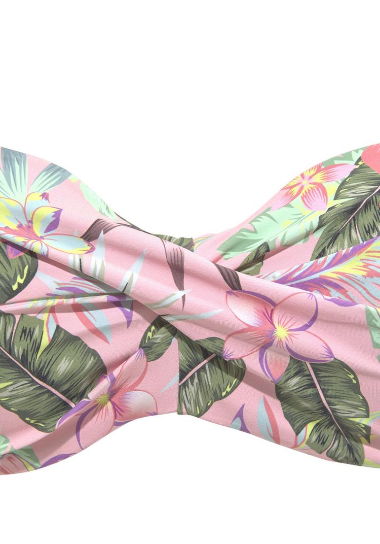 S.OLIVER S.OLIVER B&uuml;gel-Bandeau-Bikini-Top Bikini Oberteil Damen - rose-bedruckt - 0 | SportScheck