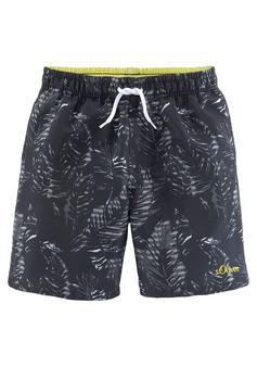 S.OLIVER Badeshorts Badeshorts Herren schwarz