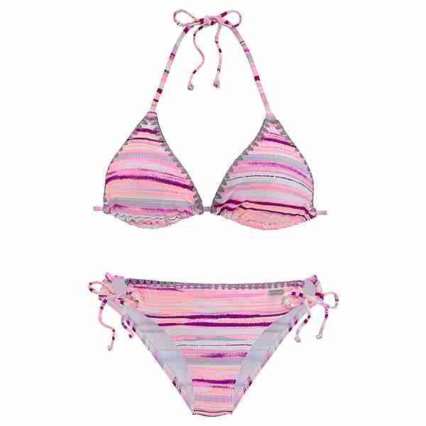 VENICE BEACH Triangel-Bikini Bikini Set Damen lachs-bedruckt