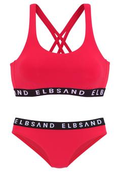 ELBSAND Bustier-Bikini Bikini Set Damen rot