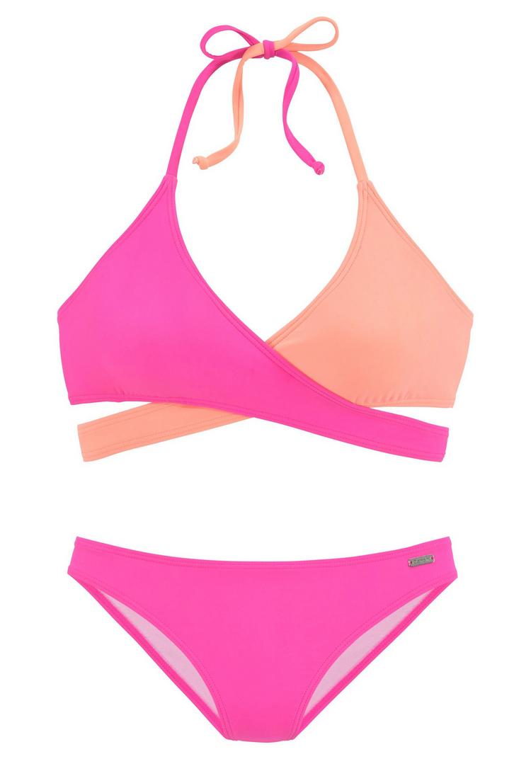 Bench Bench Triangel-Bikini Bikini Set Damen - pink-orange - 0 | SportScheck