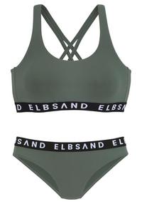 ELBSAND Bustier-Bikini Bikini Set Damen - oliv