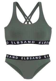 ELBSAND Bustier-Bikini Bikini Set Damen oliv