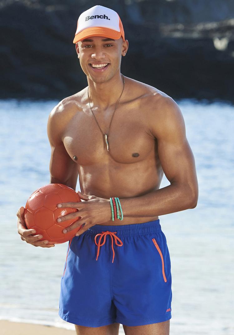 Bench Bench Badeshorts Badehose Herren - blau-orange - 0 | SportScheck