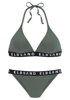ELBSAND Triangel-Bikini Bikini Set Damen oliv