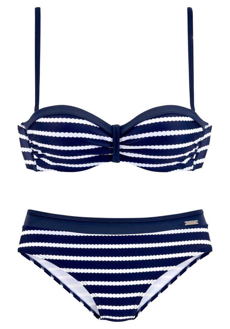 Lascana Lascana B&uuml;gel-Bandeau-Bikini Bikini Set Damen - marine-wei&szlig; - 3 | SportScheck
