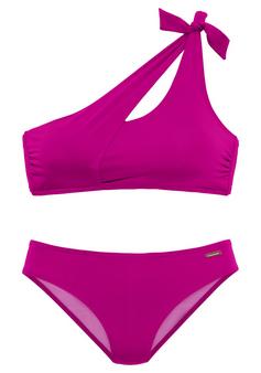 BRUNO BANANI Bustier-Bikini Bikini Set Damen beere