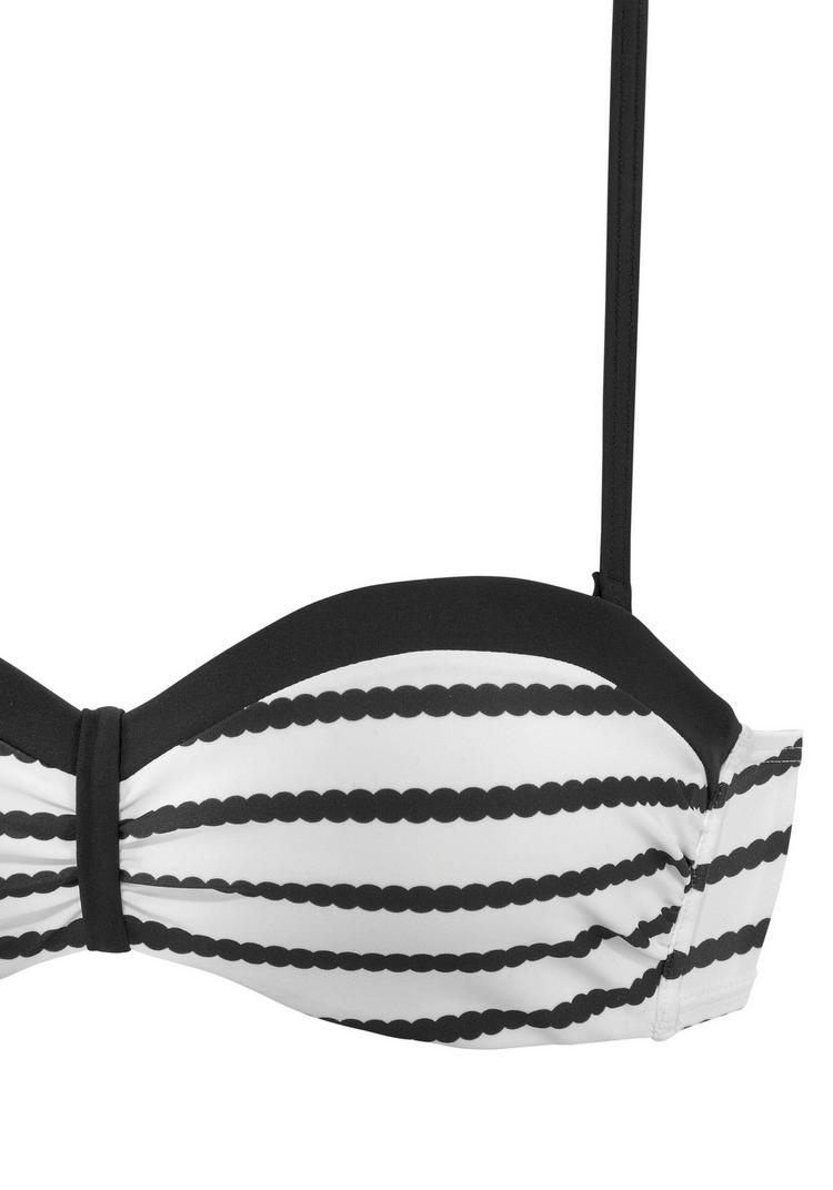 Lascana Lascana B&uuml;gel-Bandeau-Bikini Bikini Set Damen - schwarz-wei&szlig; - 6 | SportScheck