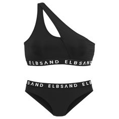 ELBSAND Bustier-Bikini Bikini Set Damen schwarz
