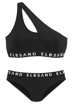 ELBSAND Bustier-Bikini Bikini Set Damen schwarz