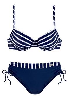 Lascana Bügel-Bikini Bikini Set Damen marine-weiß