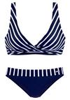 Lascana Triangel-Bikini Bikini Set Damen - marine-wei&szlig;