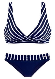 Lascana Triangel-Bikini Bikini Set Damen marine-weiß