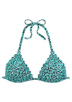 Lascana Triangel-Bikini-Top Bikini Oberteil Damen mint-bedruckt