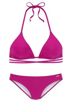 BRUNO BANANI Triangel-Bikini Bikini Set Damen beere