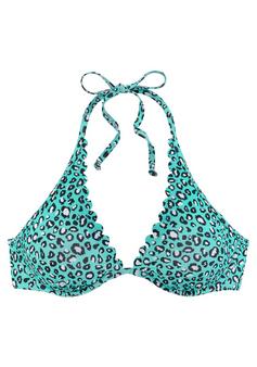 Lascana Bügel-Bikini-Top Bikini Oberteil Damen mint-bedruckt