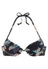 VENICE BEACH Push-Up-Bikini-Top Bikini Oberteil Damen - schwarz-bedruckt