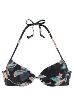 VENICE BEACH Push-Up-Bikini-Top Bikini Oberteil Damen schwarz-bedruckt