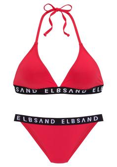 ELBSAND Triangel-Bikini Bikini Set Damen rot