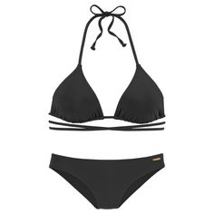 BRUNO BANANI Triangel-Bikini Bikini Set Damen schwarz